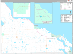 Presque Isle County, MI Digital Map Premium Style